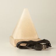 Kvalitetna USB piramida bijela solna lampa - 9 cm (multi)