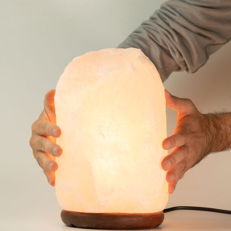 Crystal Rock Himalajska solna lampa - i postolje, približno 8-10 kg