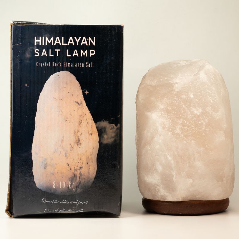 Crystal Rock Himalajska solna lampa - i postolje, približno 8-10 kg