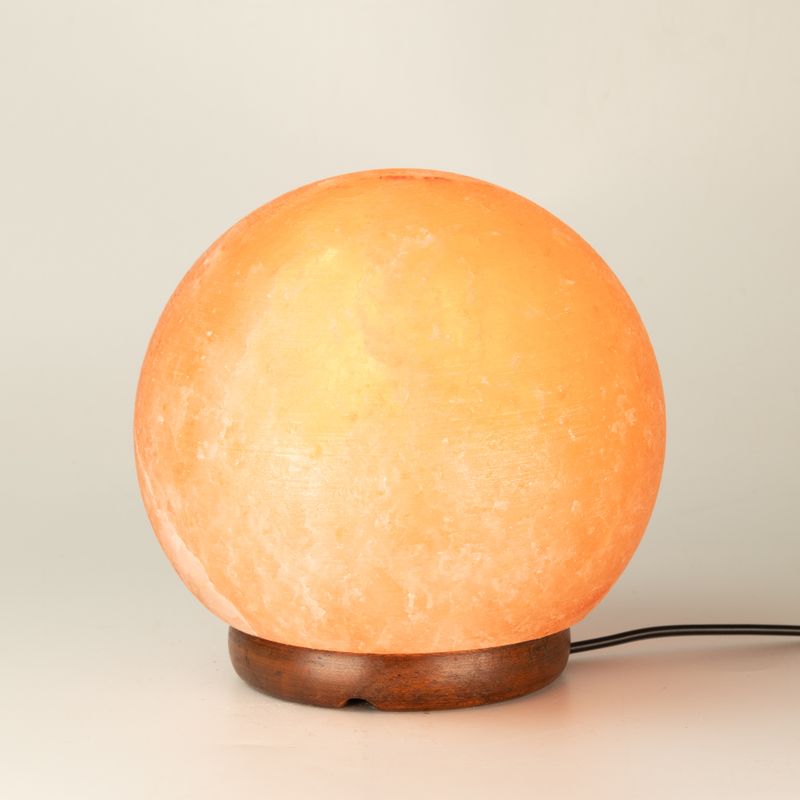 Solna lampa kugla - velika drvena baza 3-4 kg