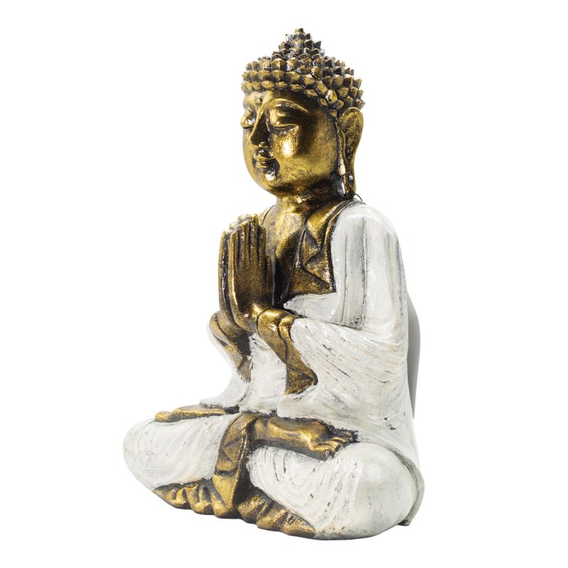 Bijela i zlatna Buda - Ekstra veliki 30 cm - Namaste (Dobrodošli)