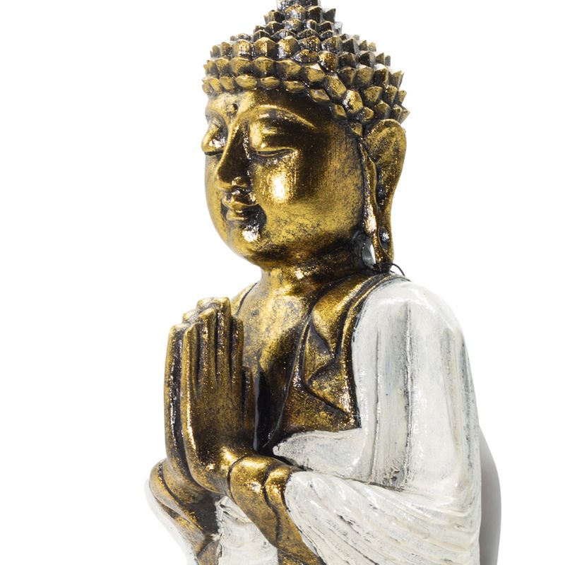 Bijela i zlatna Buda - Ekstra veliki 30 cm - Namaste (Dobrodošli)
