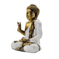 Bijeli i zlatni Buda - Ekstra veliki 40 cm - Abhaya Mudra (Bez straha)