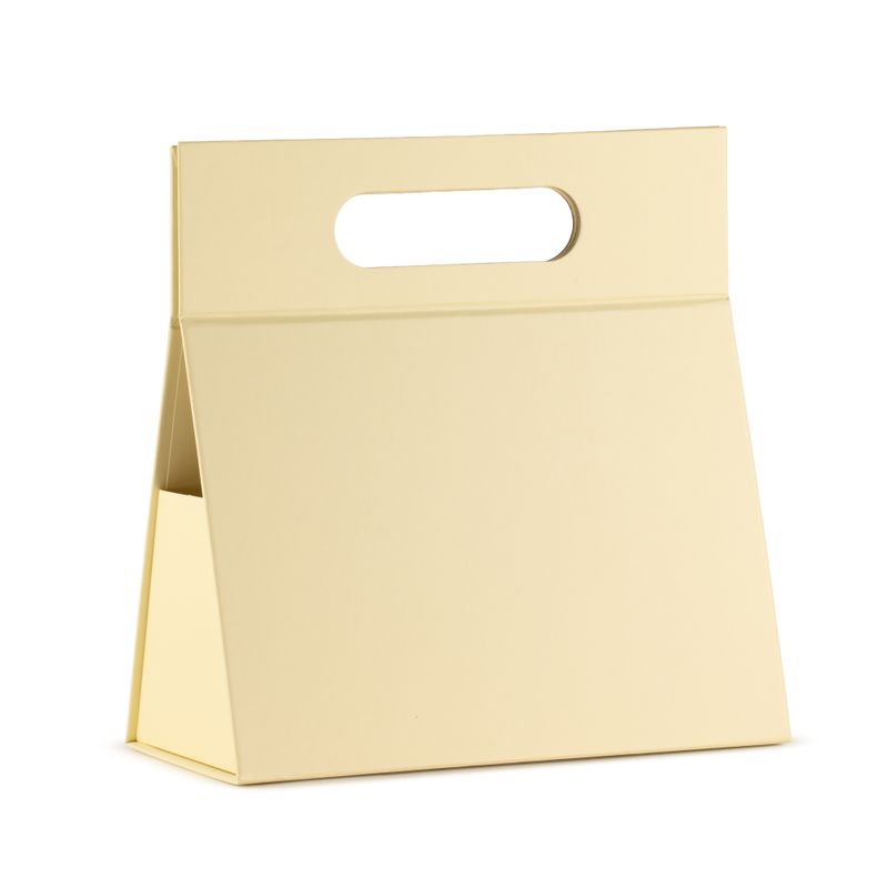Kutija za darove u ravnom paketu - ručna kutija (20x10x20 cm) - slonovača