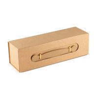 Ravna kutija za darove - Oblik kutije za vino (33,5 x 10 x 10,5 cm) - Smeđi kraft