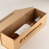 Ravna kutija za darove - Oblik kutije za vino (33,5 x 10 x 10,5 cm) - Smeđi kraft