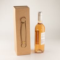 Ravna kutija za darove - Oblik kutije za vino (33,5 x 10 x 10,5 cm) - Smeđi kraft