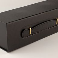 Ravna kutija za poklon - Oblik kutije za vino (33,5 x 10 x 10,5 cm) - Crna