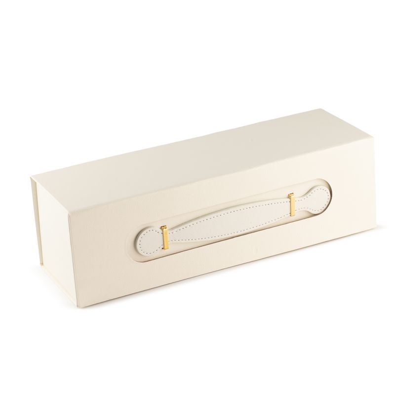 Kutija za poklon u ravnom pakiranju - Oblik vinske kutije (33,5 x 10 x 10,5 cm) - Bijela