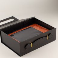 Kutija za poklone u ravnom pakiranju - srednja košara (24x18.2x8 cm) - crna