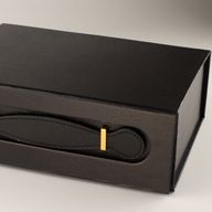 Kutija za poklone u ravnom pakiranju - srednja košara (24x18.2x8 cm) - crna