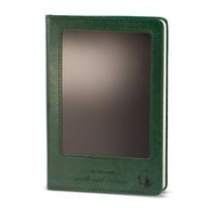 Knjiga namjere - LCD brisač zaslona - Zeleni kožni efekt - mesing lišće - 80 listova