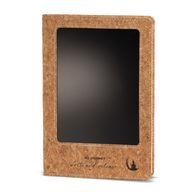 Bilježnica namjere - LCD brisač zaslona - Koža s efektom plute - Lišće od mesinga - 80 listova