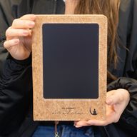A5 Bilježnica namjere - LCD brisanje zaslona - crni kožni efekt - 80 listova