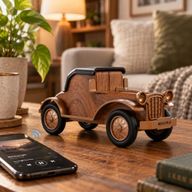 Zvučnik za klasični vintage automobil i držač za telefon - Bluetooth - 5 vata