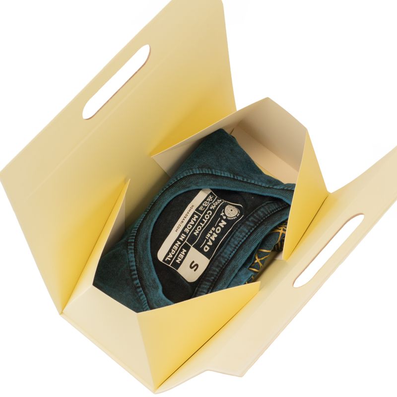 Kutija za darove u ravnom paketu - ručna kutija (20x10x20 cm) - slonovača