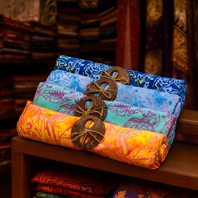 Bali blok tiskani sarong - tropski
