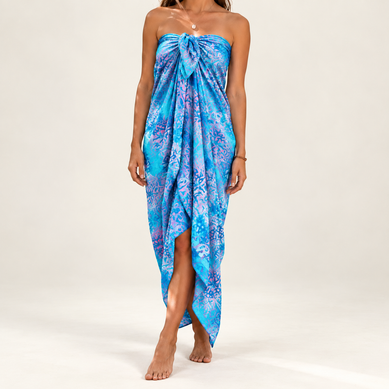 Bali blok tiskani sarong - tropski