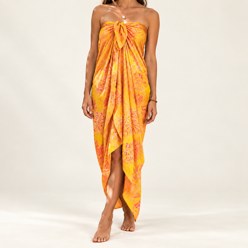 Bali blok tiskani sarong - tropski