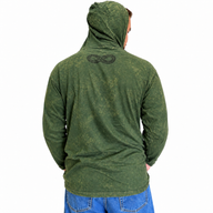 Mala kameno oprana hoodie majica s džepom kangaroo - vintage teal boja