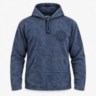 Mala kameno oprana hoodie majica s kangaroo džepom - prašnjasto ljubičasta