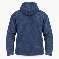 Mala kameno oprana hoodie majica s kangaroo džepom - prašnjasto ljubičasta