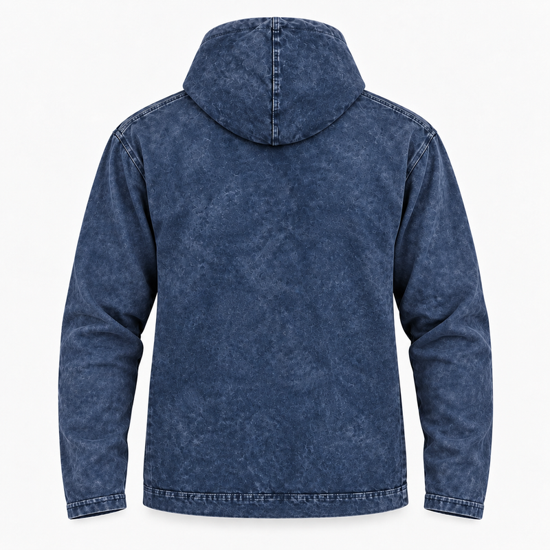 Mala kameno oprana hoodie majica s kangaroo džepom - prašnjasto ljubičasta