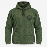 Mala kameno oprana hoodie majica s džepom kangaroo - vintage teal boja