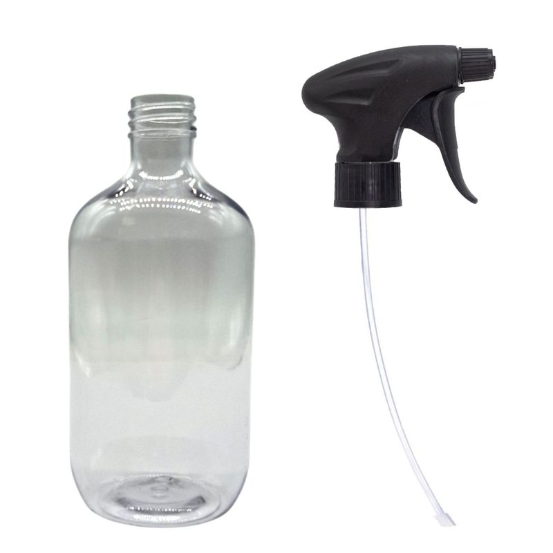Prozirna plastična boca Boston od 500 ml s raspršivačem 28 mm