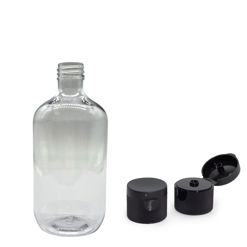 Prozirna plastična boca Boston od 500 ml s čepom na preklop 28 mm