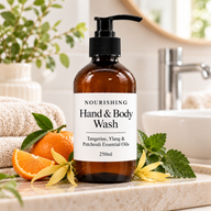 White Label gel za pranje ruku i tijela s mirisom mandarine, ylang-ylanga i pačulija 250 ml