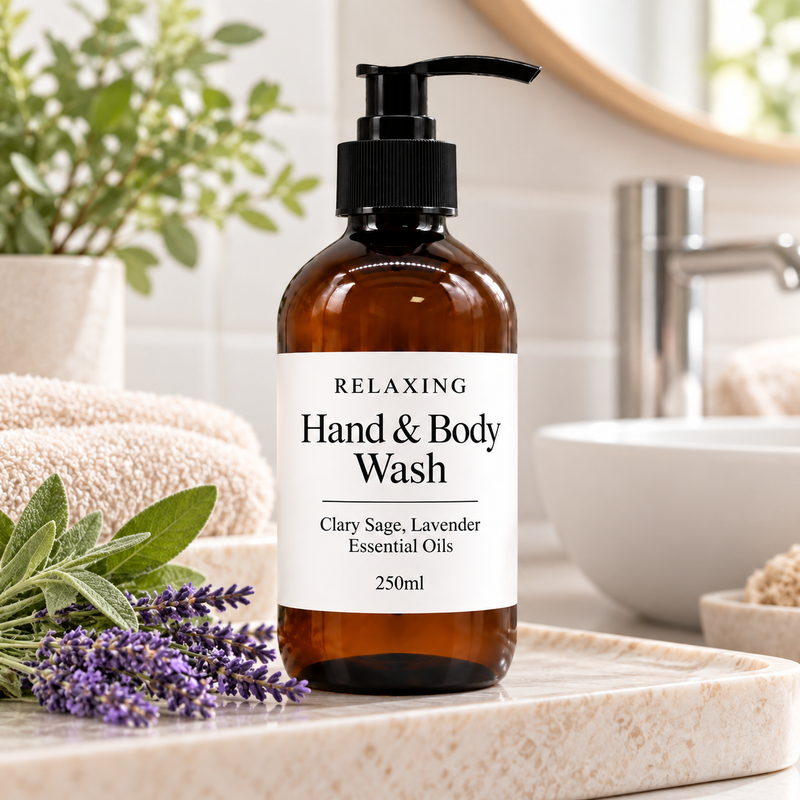 White Label gel za pranje ruku i tijela od kadulje i lavande 250ml