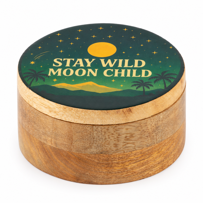 Okrugla emajlirana kutijica - Stay Wild Moon Child