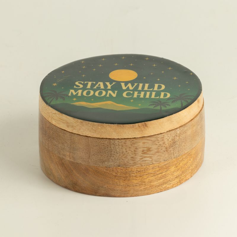 Okrugla emajlirana kutijica - Stay Wild Moon Child
