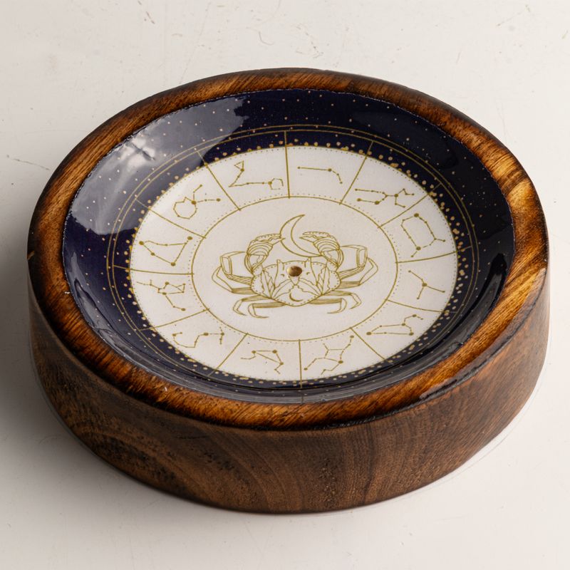 Mini zdjelica i držač za štapiće tamjana sa znakom zodijaka - Rak