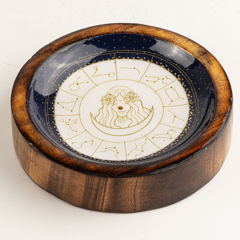 Mini zdjelica i držač za štapiće tamjana sa znakom zodijaka - Djevica