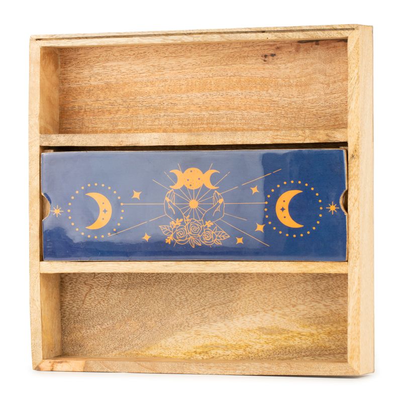 Pladanj za tarot karte Blue Moon Phases s držačem za karte