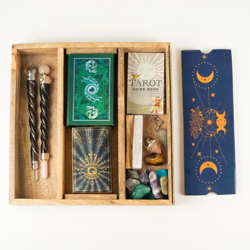 Pladanj za tarot karte Blue Moon Phases s držačem za karte