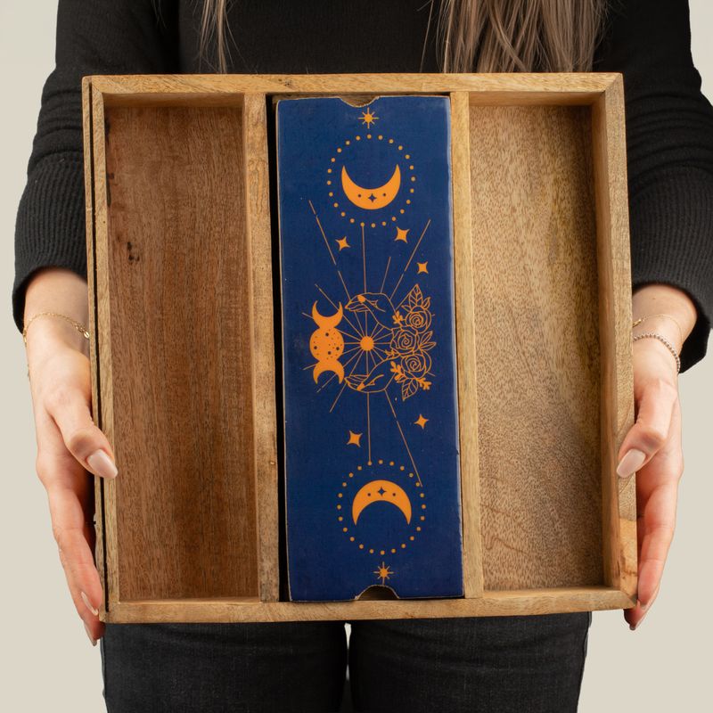 Pladanj za tarot karte Blue Moon Phases s držačem za karte