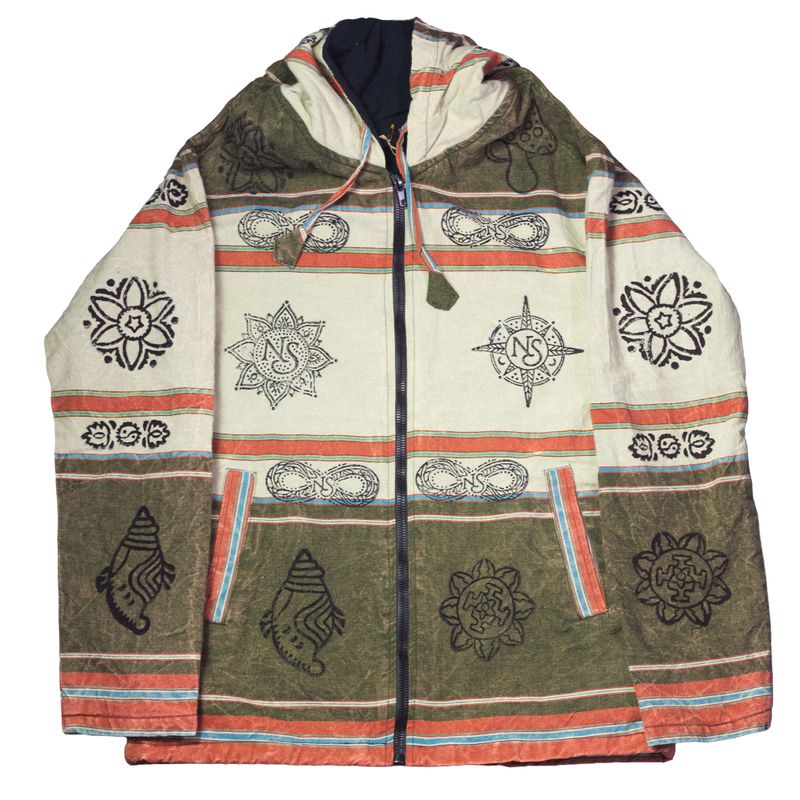 Srednja - Nomad Sari Himalayan Soul jakna - Mantra zelena