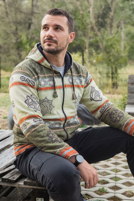 Srednja - Nomad Sari Himalayan Soul jakna - Mantra zelena