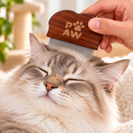 PAW Grooming Tools - Mini češalj za provjeru buha i osjetljiva područja - orah