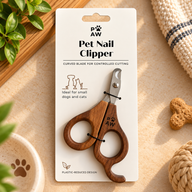 PAW Grooming Tools - Škarice za nokte u obliku polukruga - Orah - Nehrđajući čelik (304)