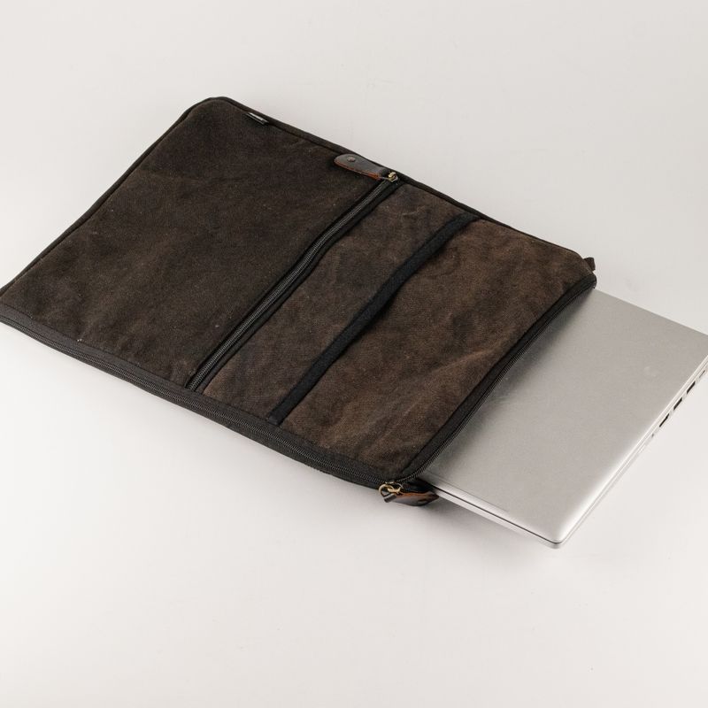 Stonewash velika torba za prijenosno računalo - tamnosiva