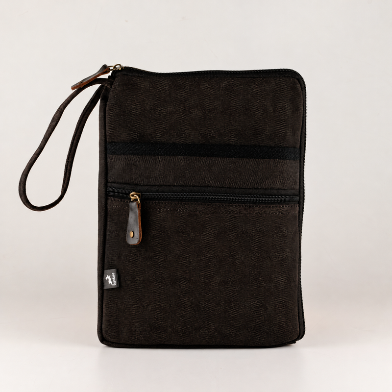 Stonewash torbica za tablet - ugljen siva