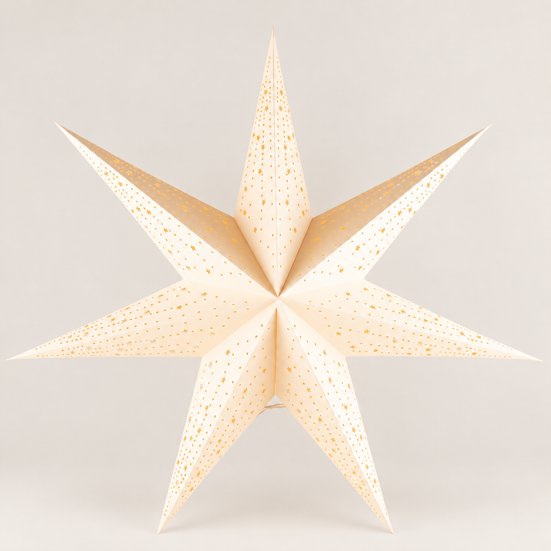 Zvijezda svjetiljka - Calm Cream - sedmerokraka - 60 cm