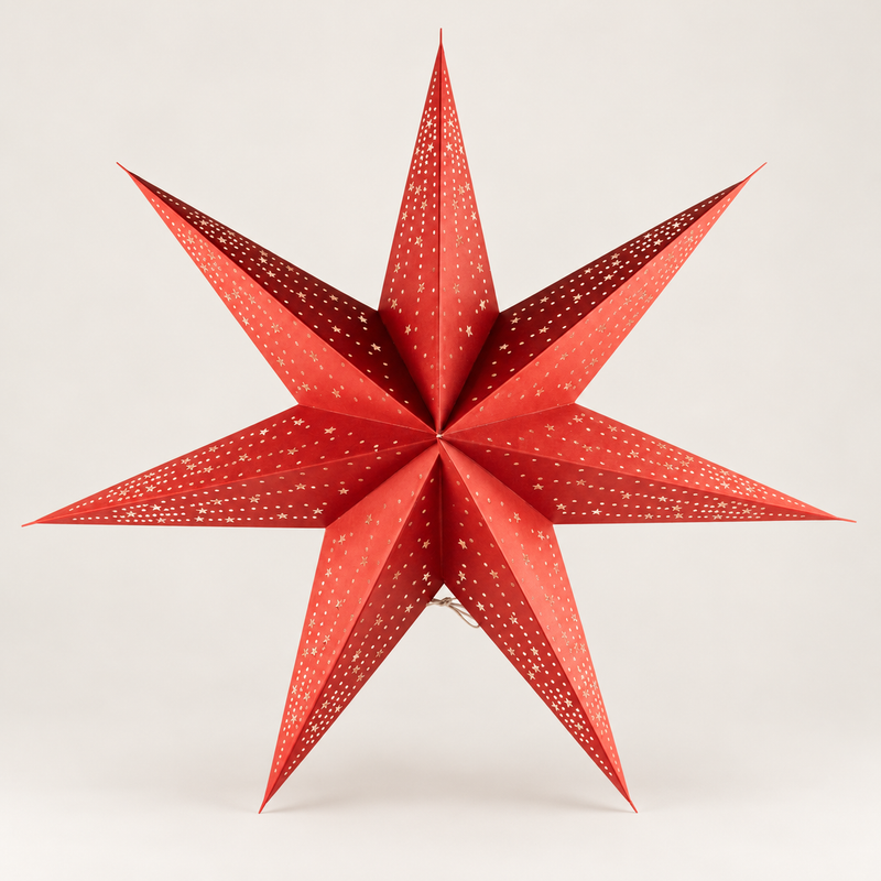 Zvijezda svjetiljka - Lucky Red - sedmerokraka - 60cm
