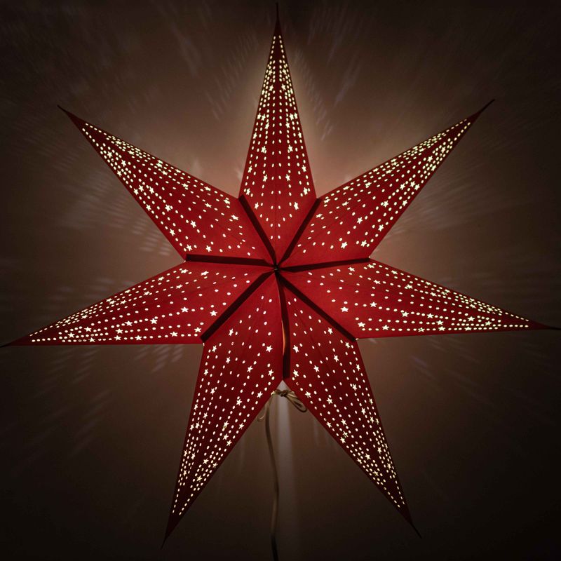 Zvijezda svjetiljka - Lucky Red - sedmerokraka - 60cm