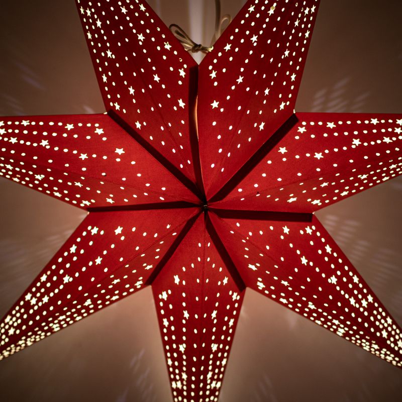 Zvijezda svjetiljka - Lucky Red - sedmerokraka - 60cm