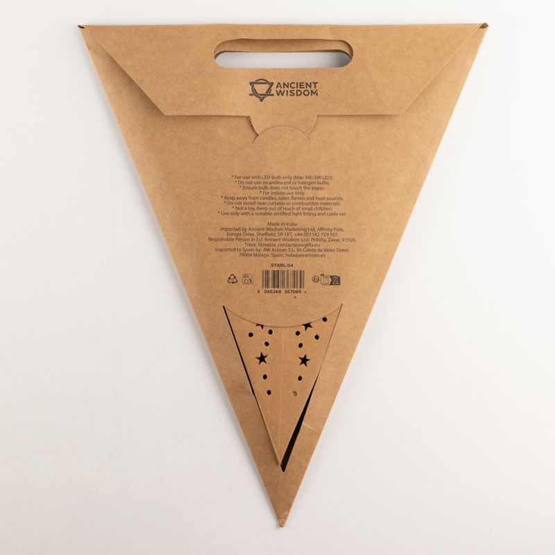 Zvijezda svjetiljka - Prirodno smeđa - Sedmerokraka - 60cm